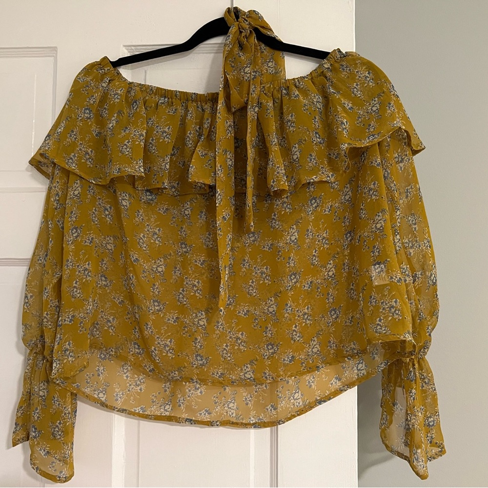 Sheer floral top